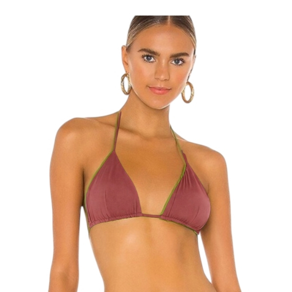 NWT Riot Swim Bixi Bikini Top In Rogue